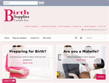 Tablet Screenshot of midwiferysupplies.ca